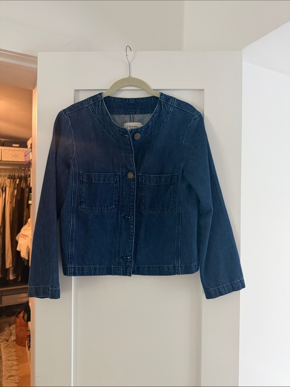 FRAME
Collarless Button Front Jacket XS - Picture 10 of 11